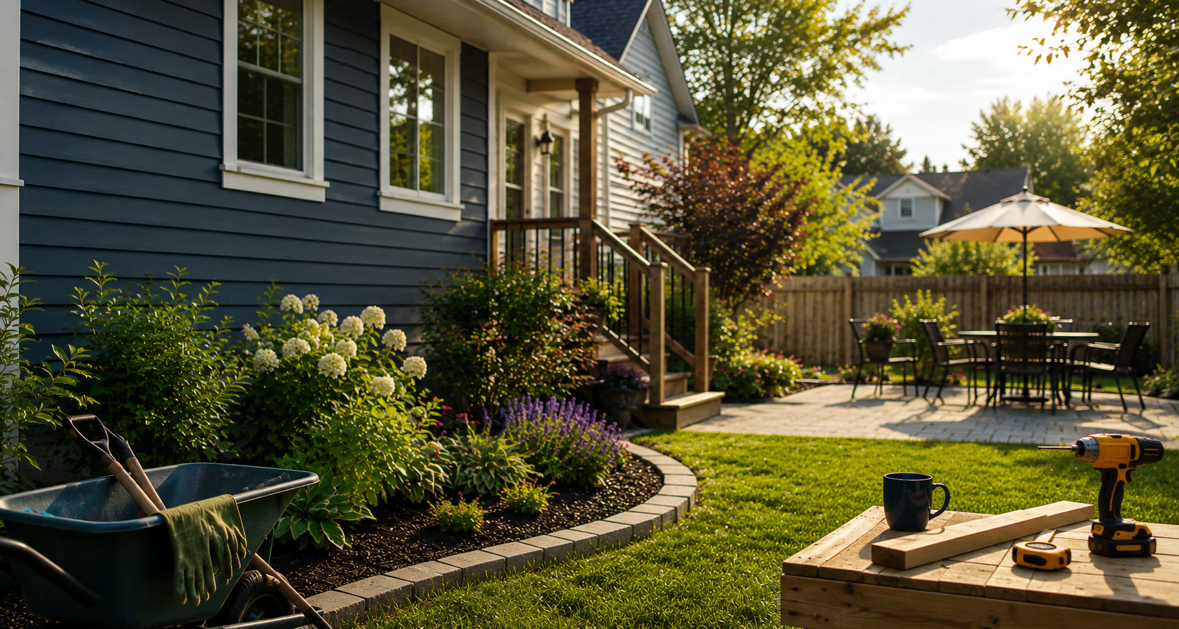 Homeowner reviewing a project guide