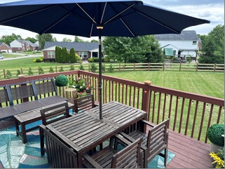 Deck with the original spindle railing