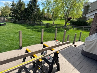 New deck railing posts and materials
