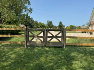 Fence and gate project in Chad's backyard