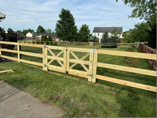 Fence and gate project in Chad's backyard