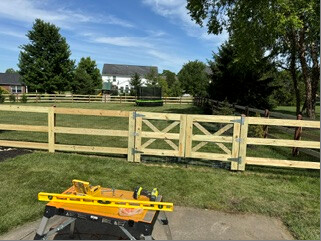 Fence and gate project in Chad's backyard