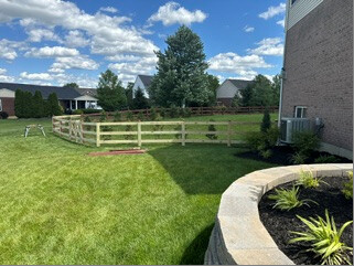 Fence and gate project in Chad's backyard