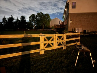 Fence and gate project in Chad's backyard